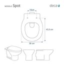 Ver imagem 3 de Assento Sanitário Laqueado Soft Close Spot Creme (Bege) para vaso Deca