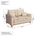 Ver imagem 3 de Sofá 2 Lugares 160cm Ananda CabeCasa MadeiraOriginals