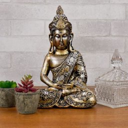 Buda Pedra 30cm Gesso Ferro - 3
