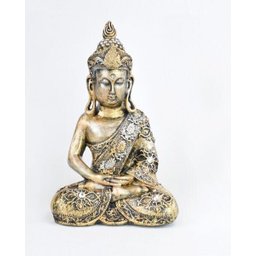 Buda Pedra 30cm Gesso Ferro - 1