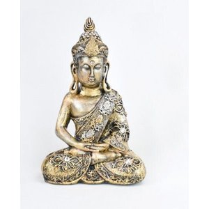 Buda Pedra 30cm Gesso Ferro