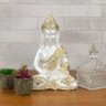 Buda Pedra 30cm Gesso Perolizado - 3