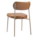 Ver mais imagens de Cadeira Jantar Estofada Pé Metal Rosê Kit 4 Lavy Sintético Amarula S08 - Mpozenato