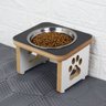 Comedouro Elevado Pet Cachorro Mdf Linha Básica - Preto - 5