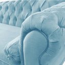 Ver imagem 2 de Recamier Sofá Divã Com Pés Retro 130X80 - Elã:Suede Azul Turquesa