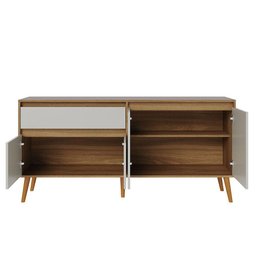 Buffet Aparador Ravi 4 Portas 1 Gaveta Nature Off White - Abmaza - 4