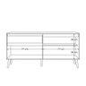 Buffet Aparador Ravi 4 Portas 1 Gaveta Nature Off White - Abmaza - 6