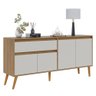 Buffet Aparador Ravi 4 Portas 1 Gaveta Nature Off White - Abmaza - 1