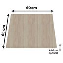 Ver imagem 3 de Tampo Quadrado 60 Cm (largura) Pe40 Pandin Mdp 4,00 Cm (altura) Cor Nogueira Casablanca