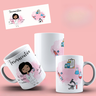 Caneca Branca de Porcelana Profissões Fofas Farmaceutica - 2