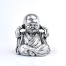 Trio de Buda Gordinho 15cm Gesso Prata - 4