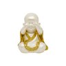 Trio de Buda Gordinho 15cm Gesso Perolizado - 2