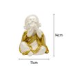 Trio de Buda Gordinho 15cm Gesso Perolizado - 6