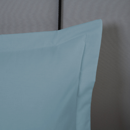Porta Travesseiro 1 Peça Dia a Dia 70 X 50cm Algodão Percal 140 Fios Azul - 3