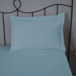 Porta Travesseiro 1 Peça Dia a Dia 70 X 50cm Algodão Percal 140 Fios Azul - 2