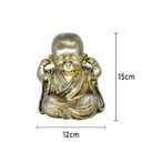 Ver mais imagens de Trio de Buda Gordinho 15cm Gesso Ferro