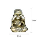 Ver imagem 6 de Trio de Buda Gordinho 15cm Gesso Ferro