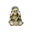 Ver imagem 3 de Trio de Buda Gordinho 15cm Gesso Ferro