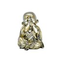 Ver imagem 4 de Trio de Buda Gordinho 15cm Gesso Ferro