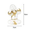 Trio de Buda 15cm Médio Gesso Perolizado - 7
