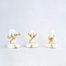 Trio de Buda 15cm Médio Gesso Perolizado - 1