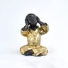 Trio de Buda 15cm Médio Gesso Preto/ouro - 4