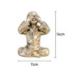 Trio de Buda 15cm Médio Gesso Ferro - 6