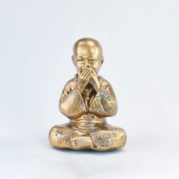 Trio de Buda 15cm Médio Gesso Ferro - 4