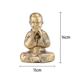 Trio de Buda 15cm Médio Gesso Ferro - 8