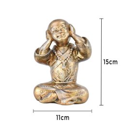 Trio de Buda 15cm Médio Gesso Ferro - 7