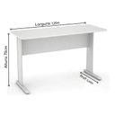 Ver imagem 2 de Mesa Escritório 1,20×0,60m – c/ Gavetas – INCOFLEX – CINZA/CINZA – 43084