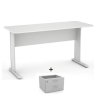 Mesa Escritório 1,20×0,60m – c/ Gavetas – INCOFLEX – CINZA/CINZA – 43084 - 4