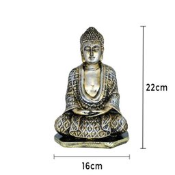 Buda Meditação 20cm Médio Homem Gesso Ferro - 2