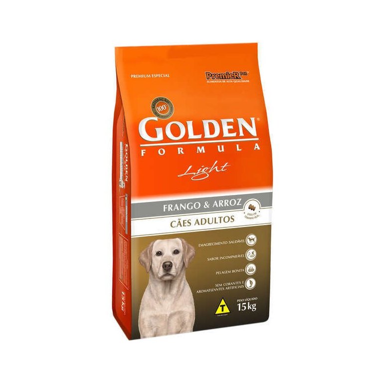 Raçao Golden Formula Light Frango E Arroz 15 Kg