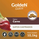 Ver imagem 3 de Ração Golden Gatos Adultos Castrados Carne 10kg