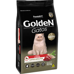 Ração Golden Gatos para Gatos Adultos sabor Carne 10kg - Premie - 1