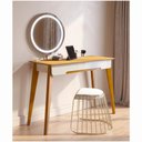 Ver imagem 2 de Penteadeira Jazz Espelho LED 87133 Off White/Nature Imcal