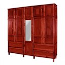 Ver imagem 2 de Guarda-roupa Casal Suécia Madeira Maciça 10 Portas 4 Gavetas com Espelho Mel - Pnr Móveis