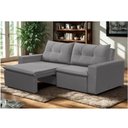 Ver imagem 1 de Sofá Retrátil 2 Lugares 1,80m Londres Suede Cinza Mirra Decor