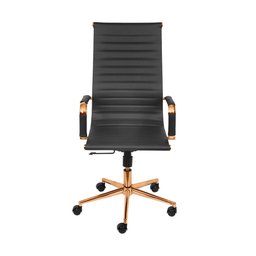 Cadeira de Escritório Giratória Eames Preta - Alta | Rose Gold - 3