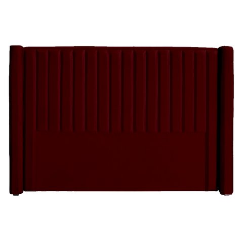 Cabeceira Ripada Estofada para Cama Box Casal King 1.95 - Suede - Sv Decor:marsala