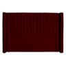 Cabeceira Ripada Estofada para Cama Box Casal King 1.95 - Suede - Sv Decor:marsala - 1