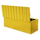 Ver imagem 3 de Kit Cabeceira e Calçadeira Baú Solteiro 100cm Carla Courino Amarelo - D A DECOR