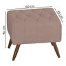 Kit 2 Puff Puf Para Sala Pes Madeira Trit Veludo SL 949 Peer - 4