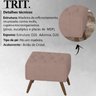 Kit 2 Puff Puf Para Sala Pes Madeira Trit Veludo SL 949 Peer - 3
