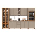 Ver imagem 2 de Armário de Cozinha Modulada Completa Fidelitá Berlim 6 Peças 340cm 14 Portas 3 Gavetas sem Tampo