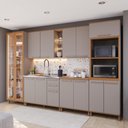 Ver imagem 1 de Armário de Cozinha Modulada Completa Fidelitá Berlim 6 Peças 340cm 14 Portas 3 Gavetas sem Tampo