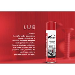 Óleo Protetivo Desengripante Spray 300Ml Lub Fast com 12 Un. Atacado - 3