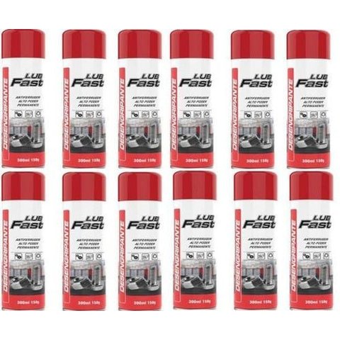 Óleo Protetivo Desengripante Spray 300ml Lub Fast com 12 Un. Atacado