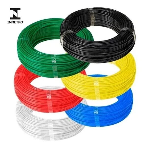 Fio Cabo Elétrico Cobre Flexível 2,5mm 750V 60 Metros Verde - 4